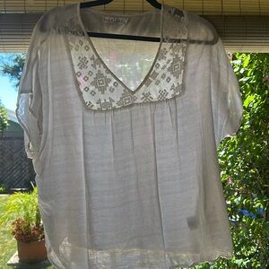 White  Embroidered Summer Top